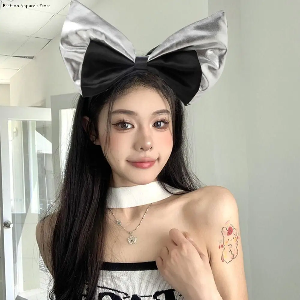 

Big Sweet Bowknot Headband Satin Lovely Lolita Hair Band Hair Accessories Temperament Cosplay Hair Hoop Makeup Hairband