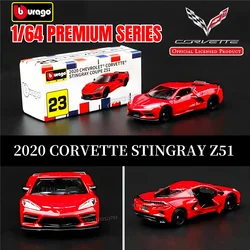 Bburago 1:64 Corvette Stingray Z51 Replica Car Model, Scale Chevrolet Audi Porsche VW Honda Diecast Miniature Art Kid Boy Toy