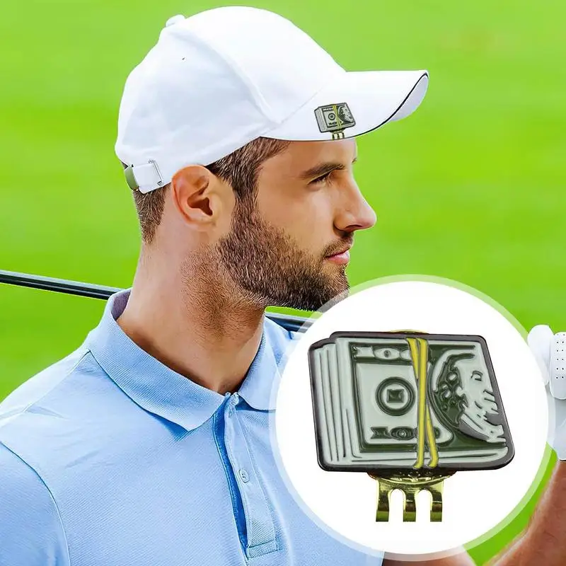 Golf Hat Clip With Magnetic Ball Marker Dollar Bill Ball Markers Golf Gift Mark Golf Tool Accessories Golf Ball Marker Holder