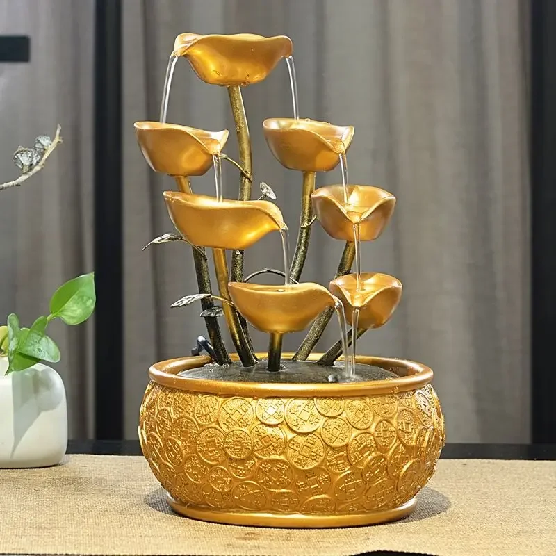 

Flowing Water Fountain Fortune Tree Living Room Ornament New Store Indoor Lucky Office Desktop Decoration Cornucopia