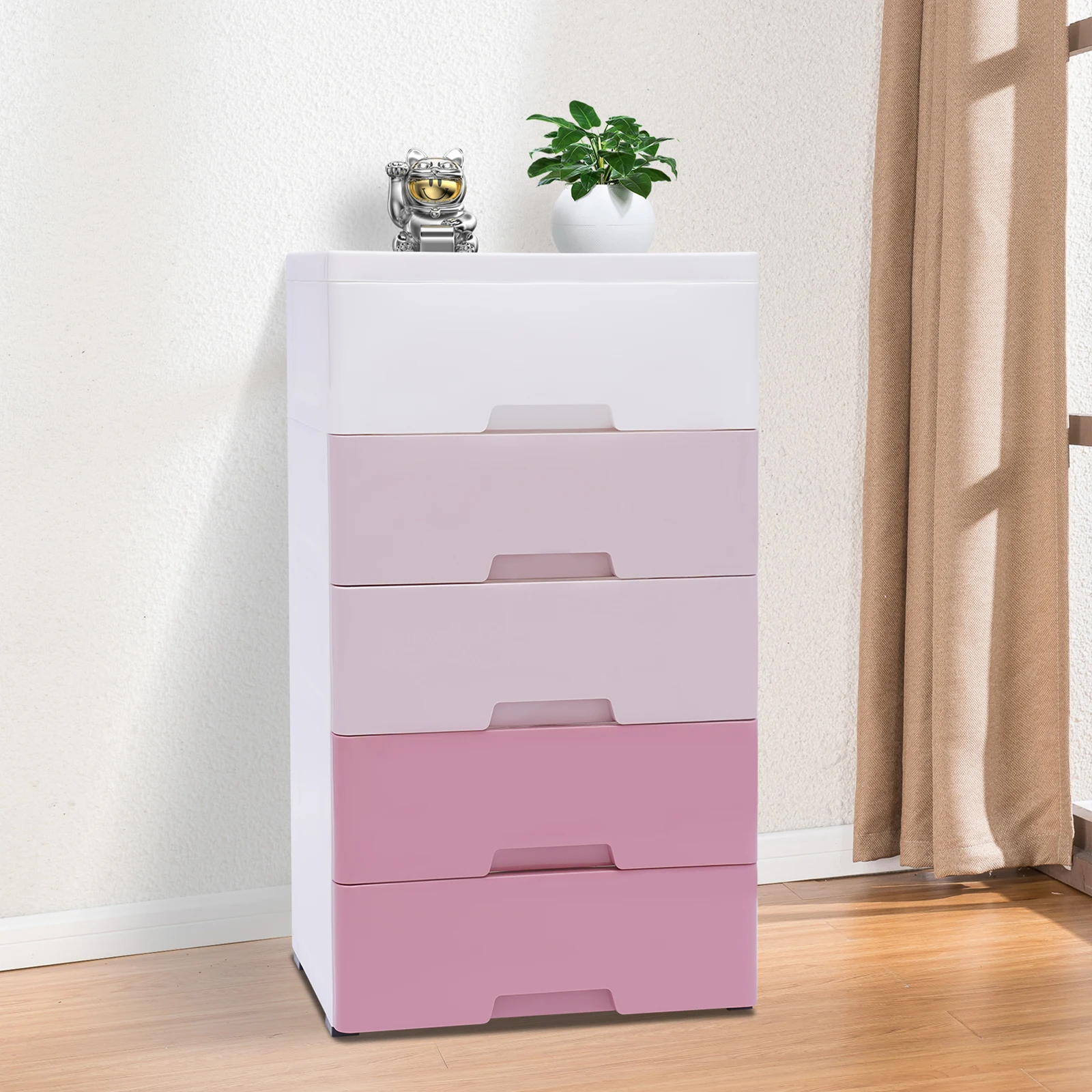 

Storage Cabinet 5-layer Storage Drawers Pink Toys Home Bedroom Storage Dressers