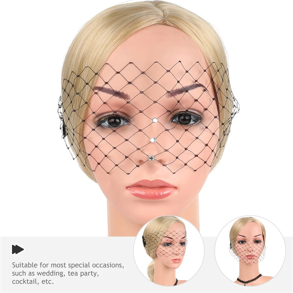 

Rhinestone Veil Headb Fashionable Dressy Hats Mesh Fascinators Wedding Tea Party Church Carnivals Hair Accessories Women Iron