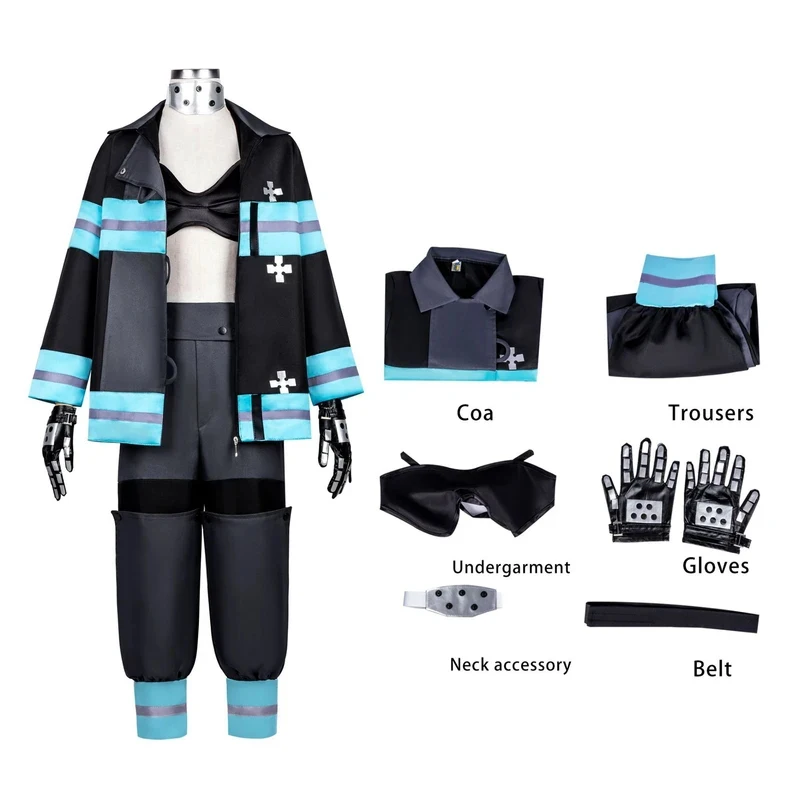 Disfraz de Cosplay Hindú, Uniforme Especial de Oficial de Bomberos, Diseño de Llamas, Alta Precisión, Disfraz de Anime Conventio yy:89