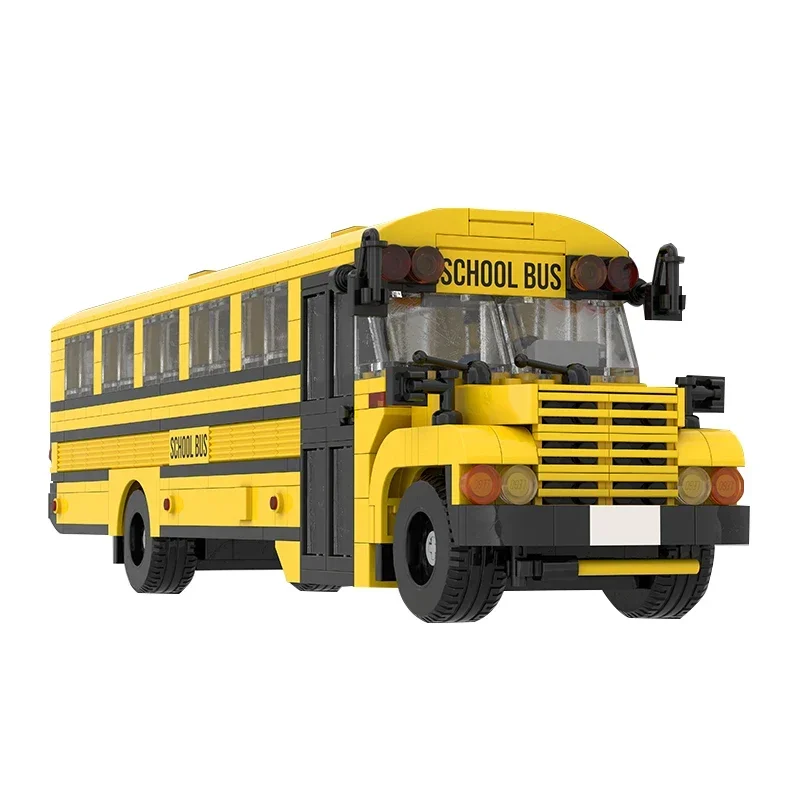

American School Bus Building Bricks Model Yellow Transportation Service Vehicle Series Christmas Gifts for Adult and Kid(635PCS)