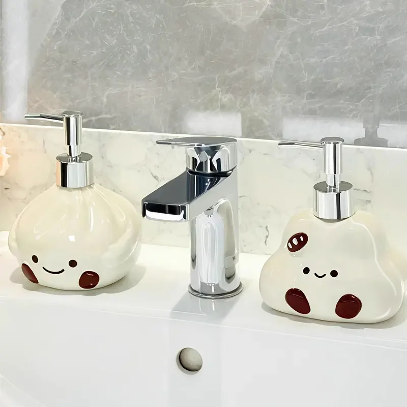 soap dispenser Cute ceramic lotion bottle press bottle hotel hand lotion bottle bathroom shower gel shampoo bathroom accessories