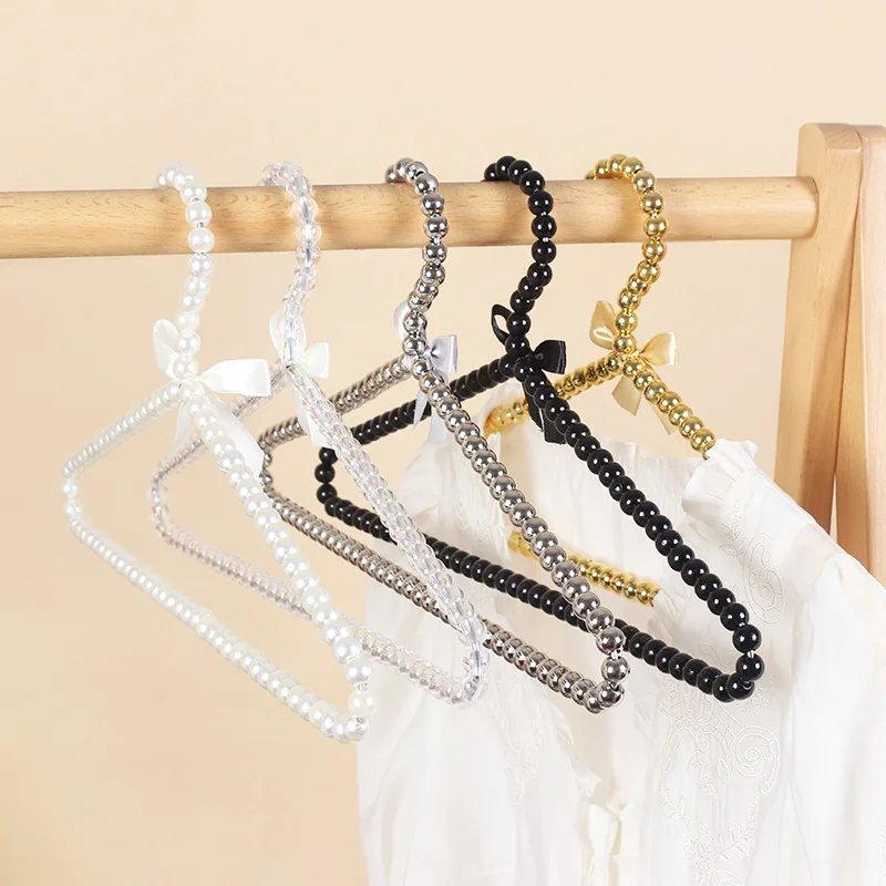 

200pcs/lot Colorful 40cm Adult Plastic Hanger Pearl Hangers For Clothes Pegs Princess Clothespins Wedding Dress Hanger