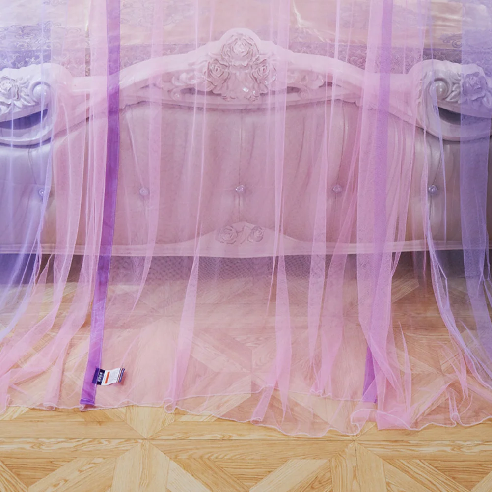 

Dome Mosquito Net Pure Romantic Canopy Bed Netting Lace Curtains Breathable Polyester Fiber Prevent Insects Bedroom Decor