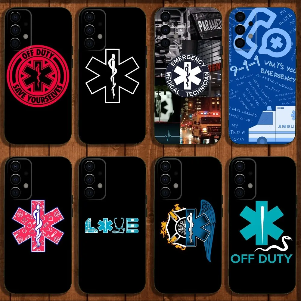 

EMT EMS Ambulance Phone Case For Samsung Galaxy A13,A21s,A22,A31,A32,A52,A53,A71,A80,A91 Soft Black Cover
