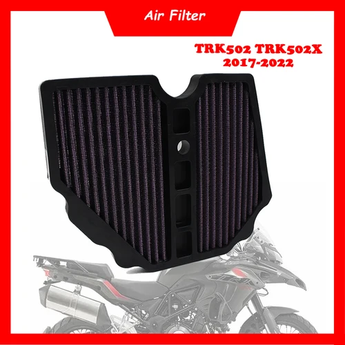 Imagen 1 del producto Limpiador de filtro de aire para motor de motocicleta, elemento de filtro de entrada de aire de tela no tejida de alto flujo para Benelli TRK502 TRK502X 2017-2022