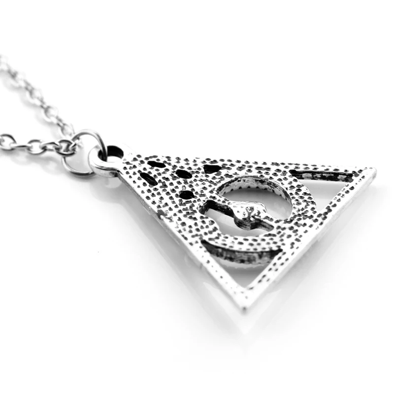 Ouroboros Triangle Necklace - Serpent Infinity Pendant, Alchemy Jewelry Gift for Men & Women, Ancient Symbol Accessories