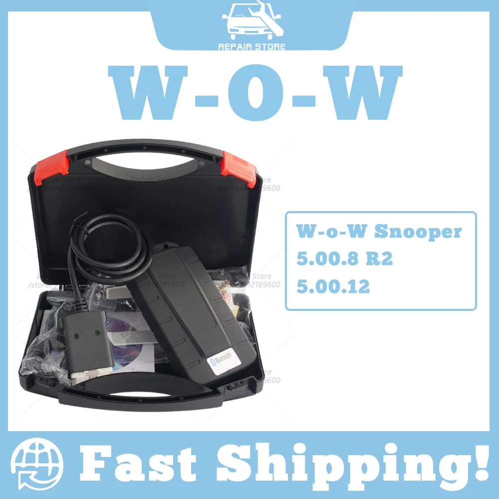 Multi-Functions W-O-W Software w-o-w Snooper 5.00.8 R2/5.00.12 Dual chip Compatible OBD cables Bluetooth MULTI-COLORS INDICATOR