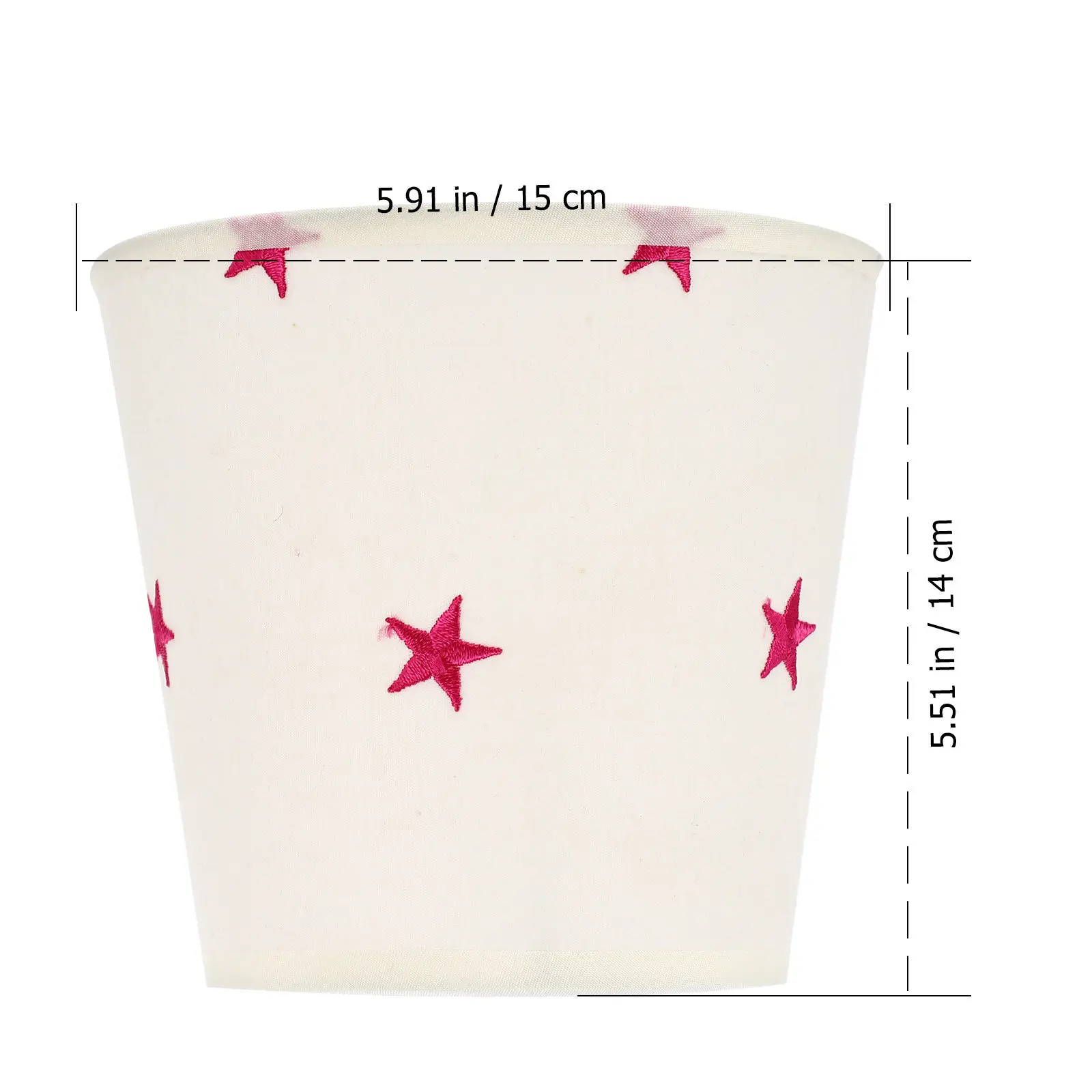 Star Pattern Lampshade Premium Linen and Metal Construction Easy Install Lamp Shade for Table Floor Bedside Lamps Dust
