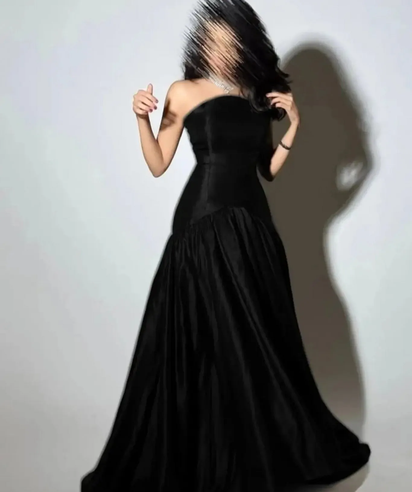 Elegante preto vestido formal de noite sem alças rendas até o chão cetim baile de formatura pageant vestidos de aniversário robe de soiree