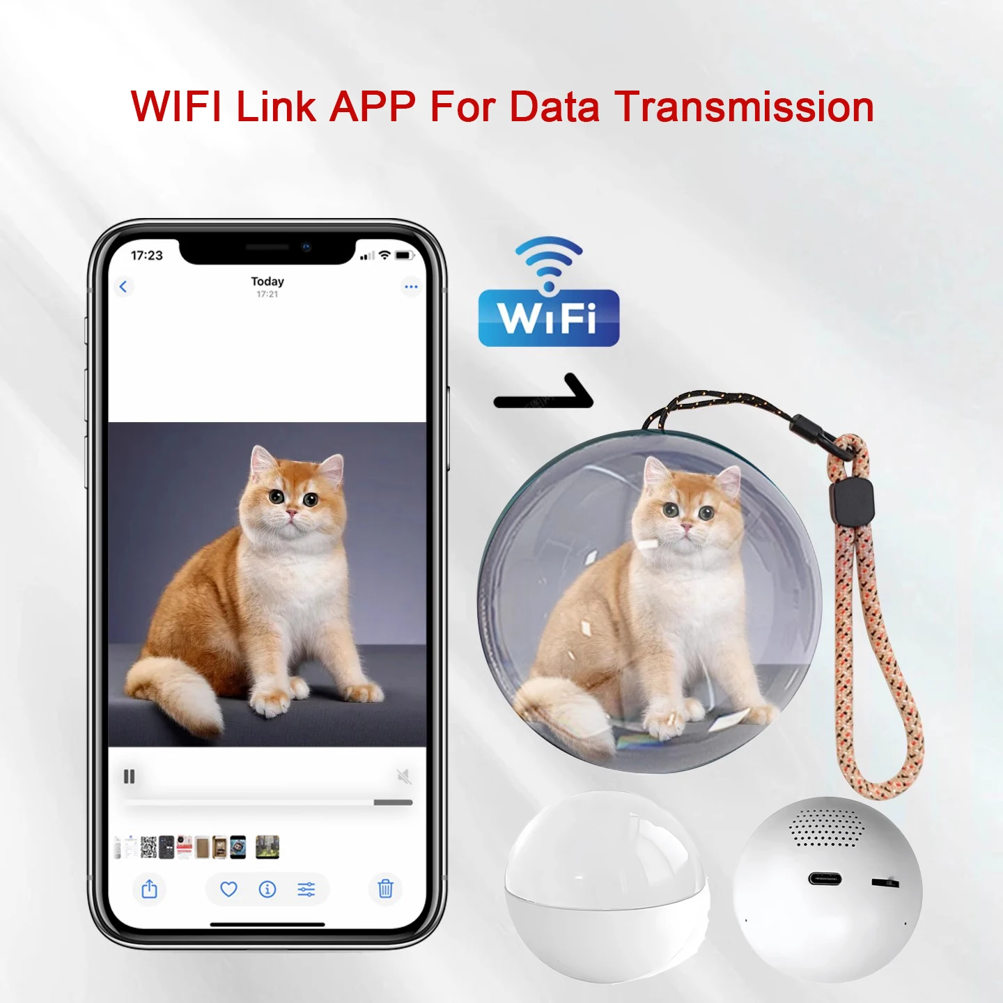 

3D Crystal Ball DIY LCD Video Player WIFI Playback Photo Display Electronic Ball Suitable For Concert Fans Gift