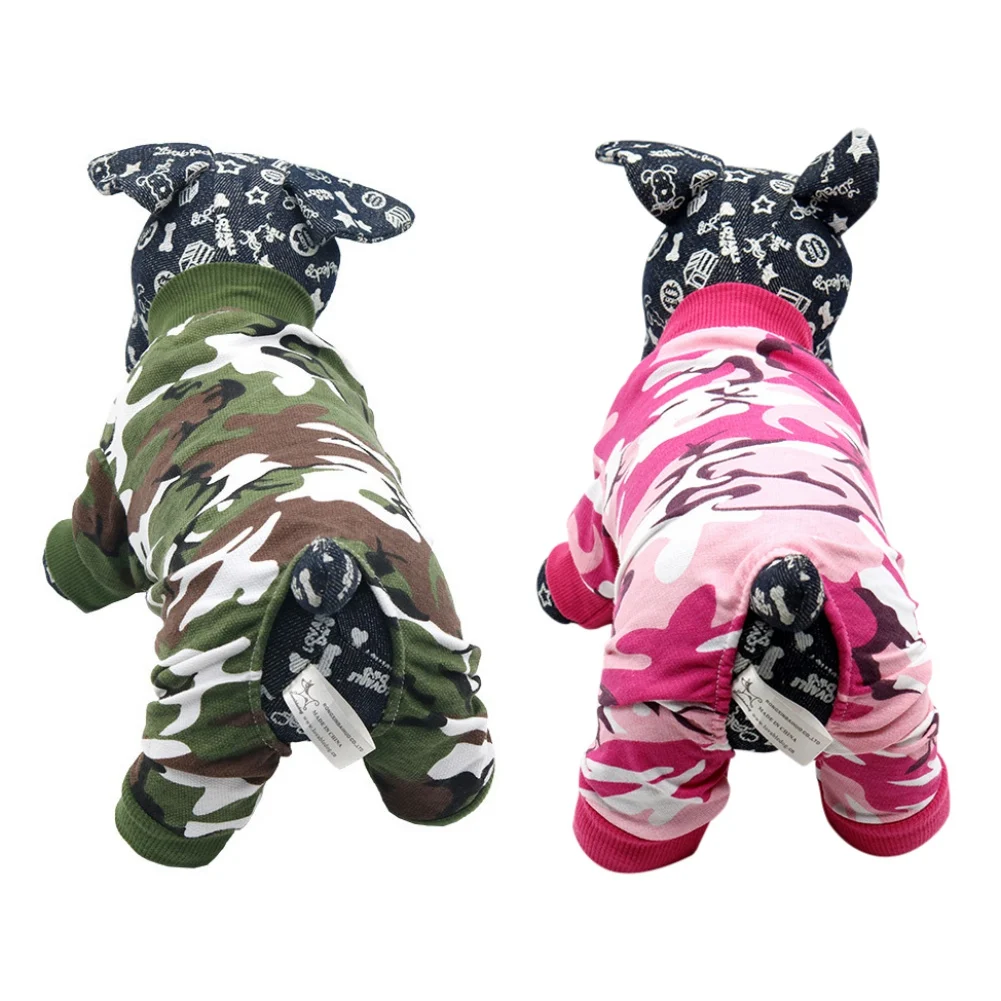 

Dog Pajamas Pet Clothes Camouflage Pullover TShirt Dog Jumpsuit Coat Chihuahua Pomeranian Pet Clothing Cat Dog Pyjamas Overalls