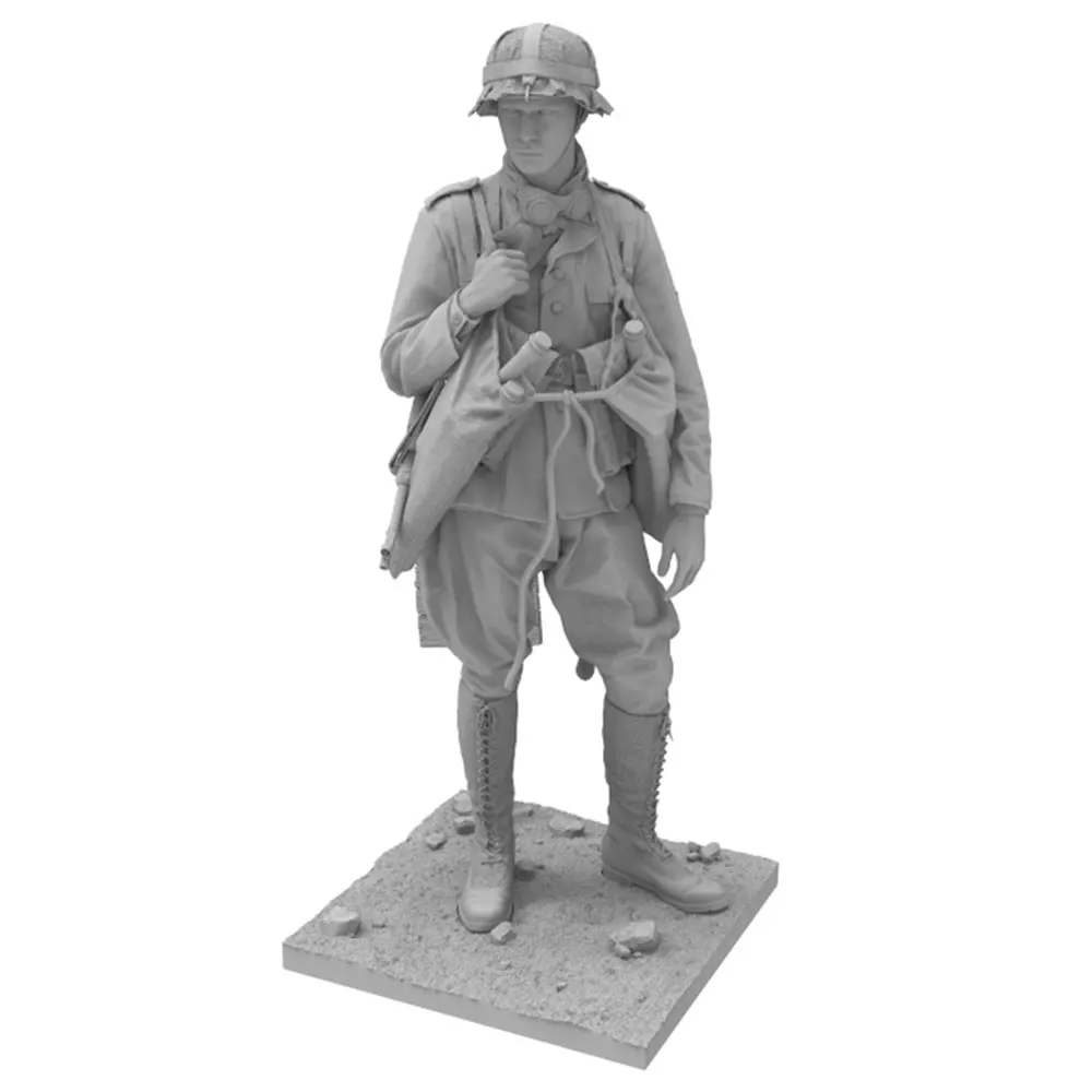 1/24 Miniature Resin Model Statue, 75mm Figure Toy Model Kit, Tank Soldier Engineer with Equipment, High-Detailed Resin Model Figure, Unpainted, Perfect for Role-Playing Games and Collecting