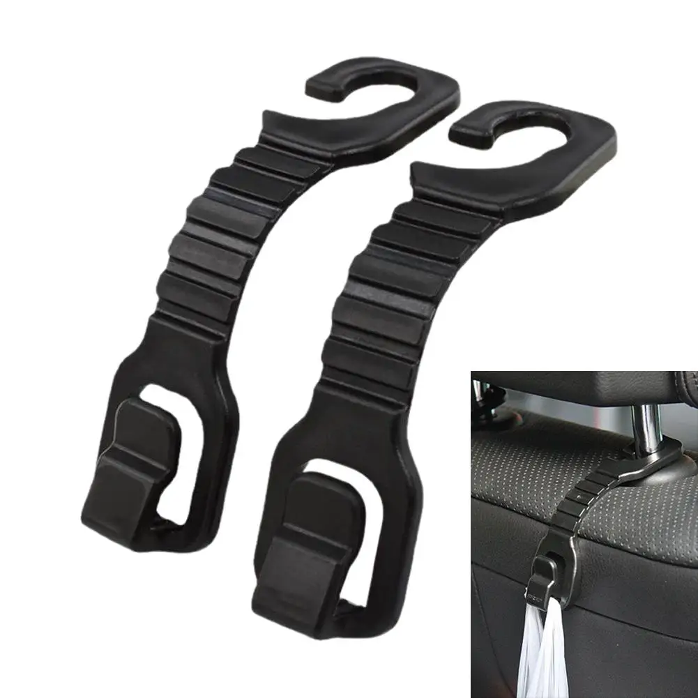 

Car Seat Back Double Hook Heavy Duty Dual Hooks for Bags Umbrellas Drinks Car Organizer Accessories