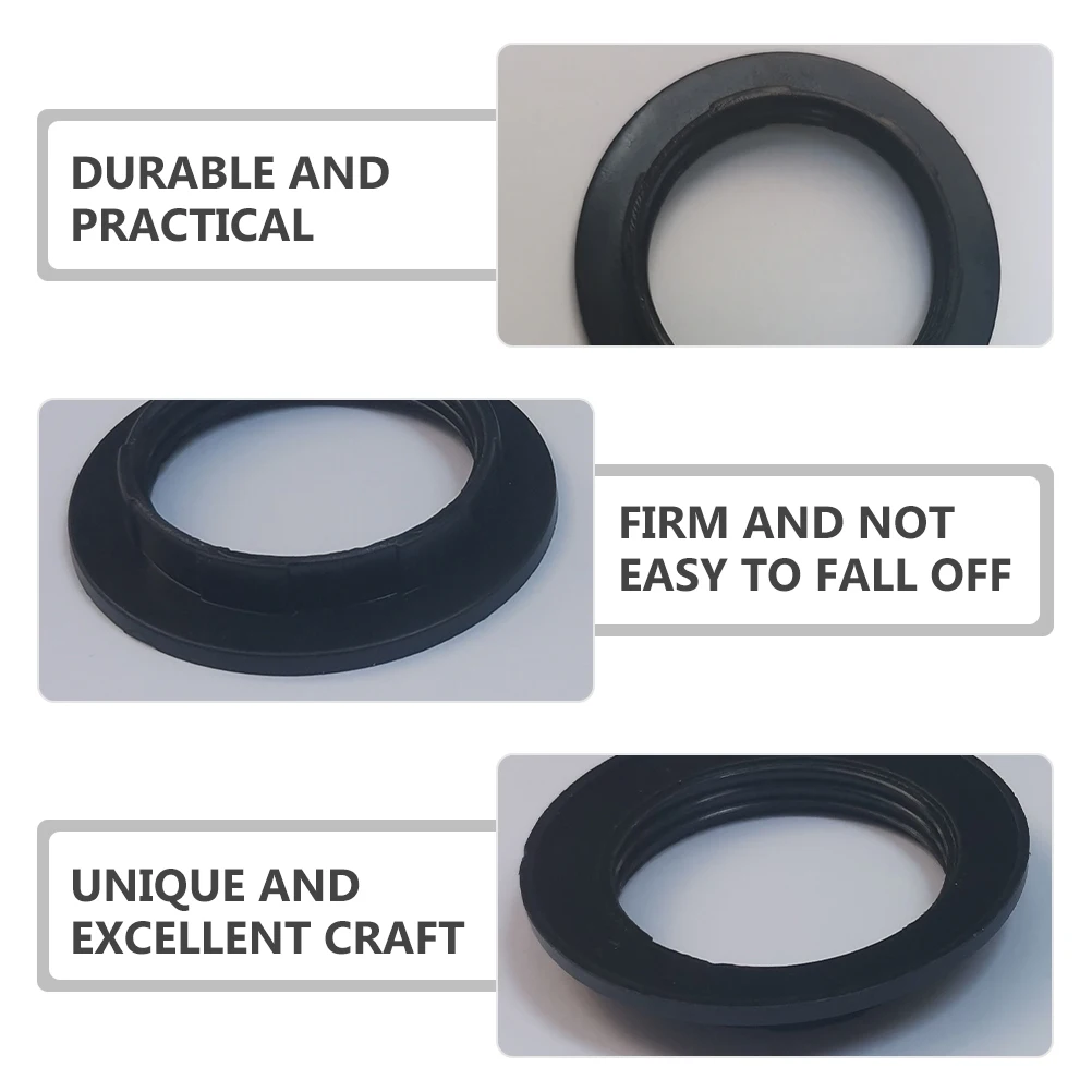 

50pcs Lampshade Fitting E27 Socket Ring PA46 Holder 381cm Diameter Easy Install Reliable Design Light Accessories