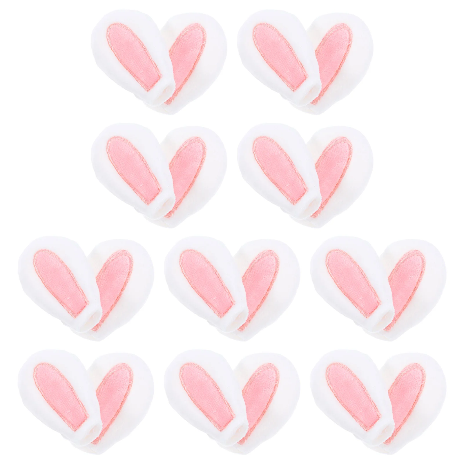 20 Pcs Bunny Ear Headband Hair Hoop Headbands Fabric Ears Accessories Decoration Rabbit Charm Three-dimensional Girl Accessory