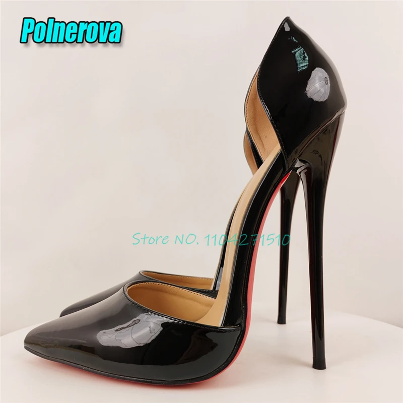 Summer New Shallow Women Pump Customize Color Patent Leather 16CM Super High Heels Sexy Pointed Toe Party Wedding Dress Shoes