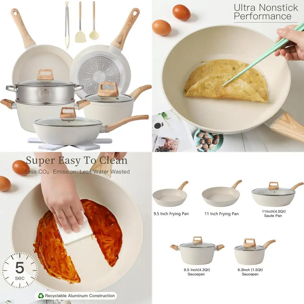 

16pcs pots and pans set non stick cookware set nonstick with cooking set