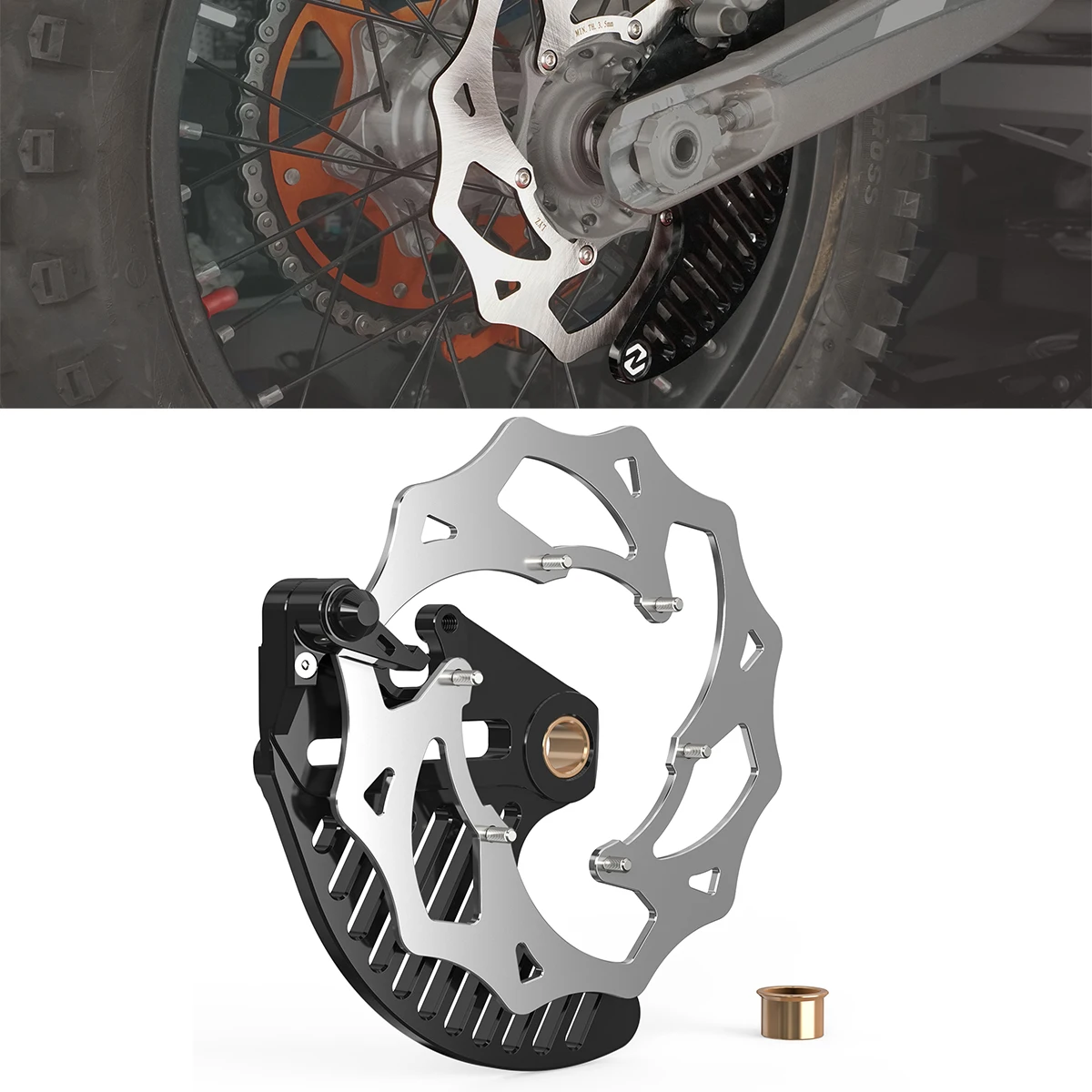 For Stark Varg EX Oversized Rear Brake Disc Rotor 240mm Brake Disc Guard Cover Kit For STARK VARG EX Stark Varg MX 2025 2024