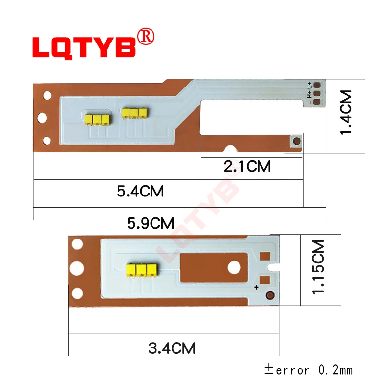 2pcs car light source M3 H4/H7 car light source ZES 2016 lamp bead chip 5W/bead ceramic lamp bead LED car light source