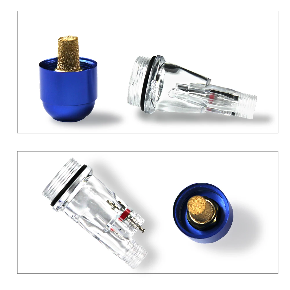 Joystar 1/8 ''cómodo aerógrafo práctico en línea Mini filtro de aire humedad trampa de agua pluma de pulverización herramienta de cepillo