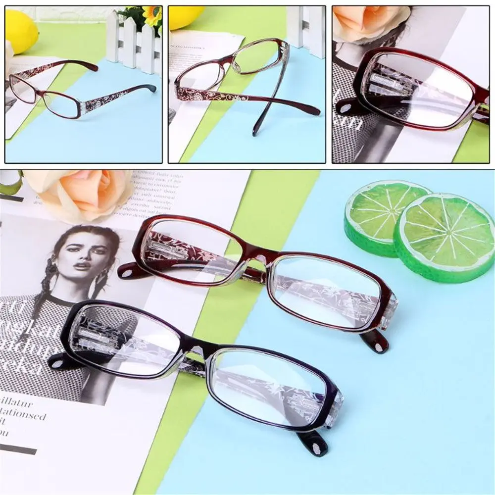 Fashion Eye wear Print Flower Ultra Light Resin Reading Glasses +1.00~+4.0 Diopter Eyeglasses Vision Care