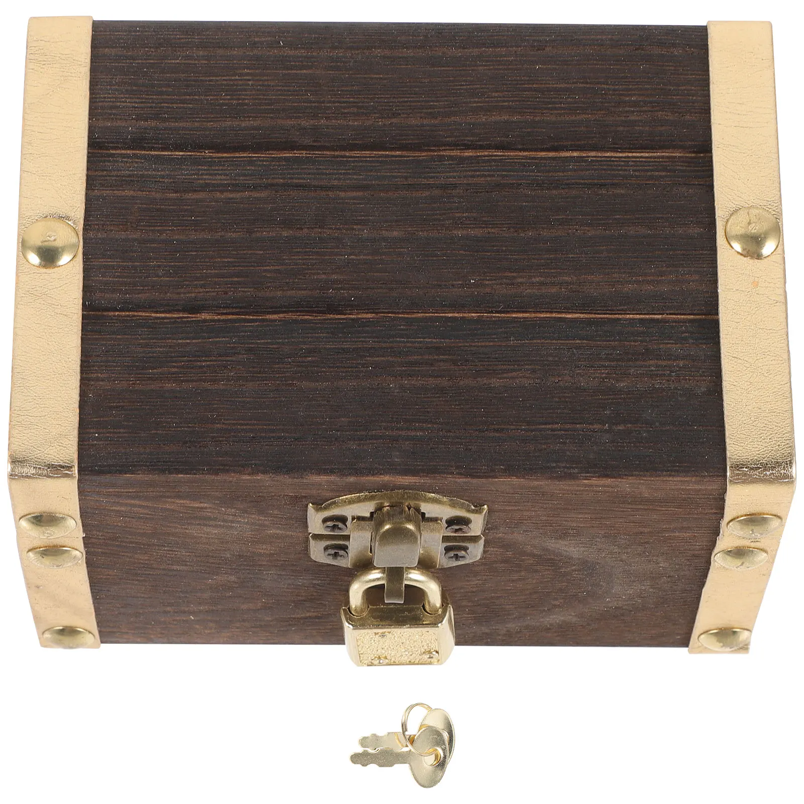 

Pirate Chest 12cm Wooden Retro Game Decorative Trinket Halloween Prop Storage Toy Box Small Wood Box