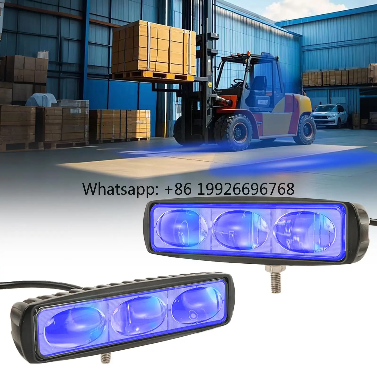 

Industrial Forklift LED Safety Zone Light 30W DC12-100V Red Blue Linear Beam Warning Lamp for Material Handling