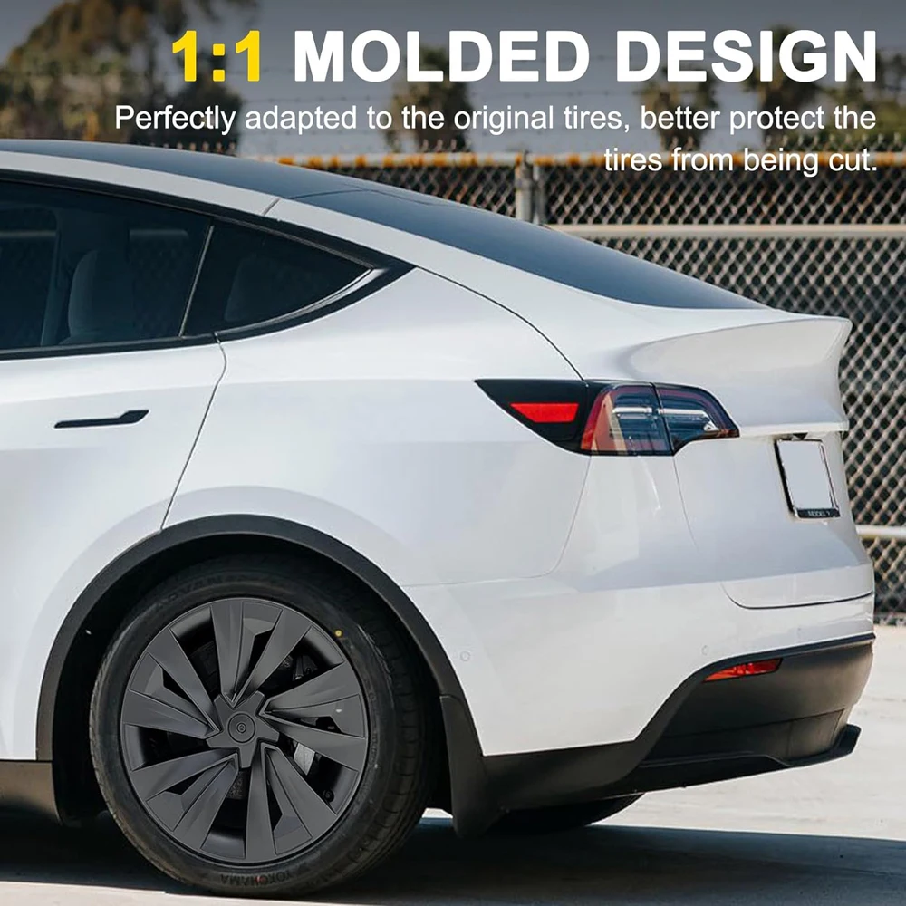 4PCS 19-Inch Wheel Cover for Tesla New Model Y Juniper Performance Hub Caps Crossflow Tire Hubcaps Full Rims Accessories 2025-26 view 3