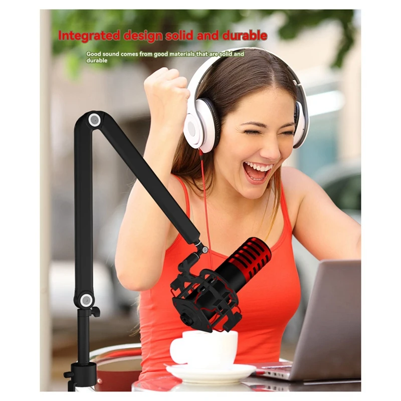 Soporte voladizo para micrófono, soporte para micrófono, soportes de brazo de tijera ajustables para Hyperx Quadcast