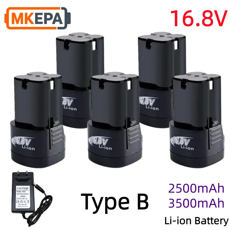 100% جديد 16.8 فولت 3500 مللي أمبير بطارية ليثيوم أيون قابلة للشحن B نوع ل مفك البراغي اللاسلكي الحفر الكهربائية طاحونة زاوية صغيرة أدوات كهربائية #1