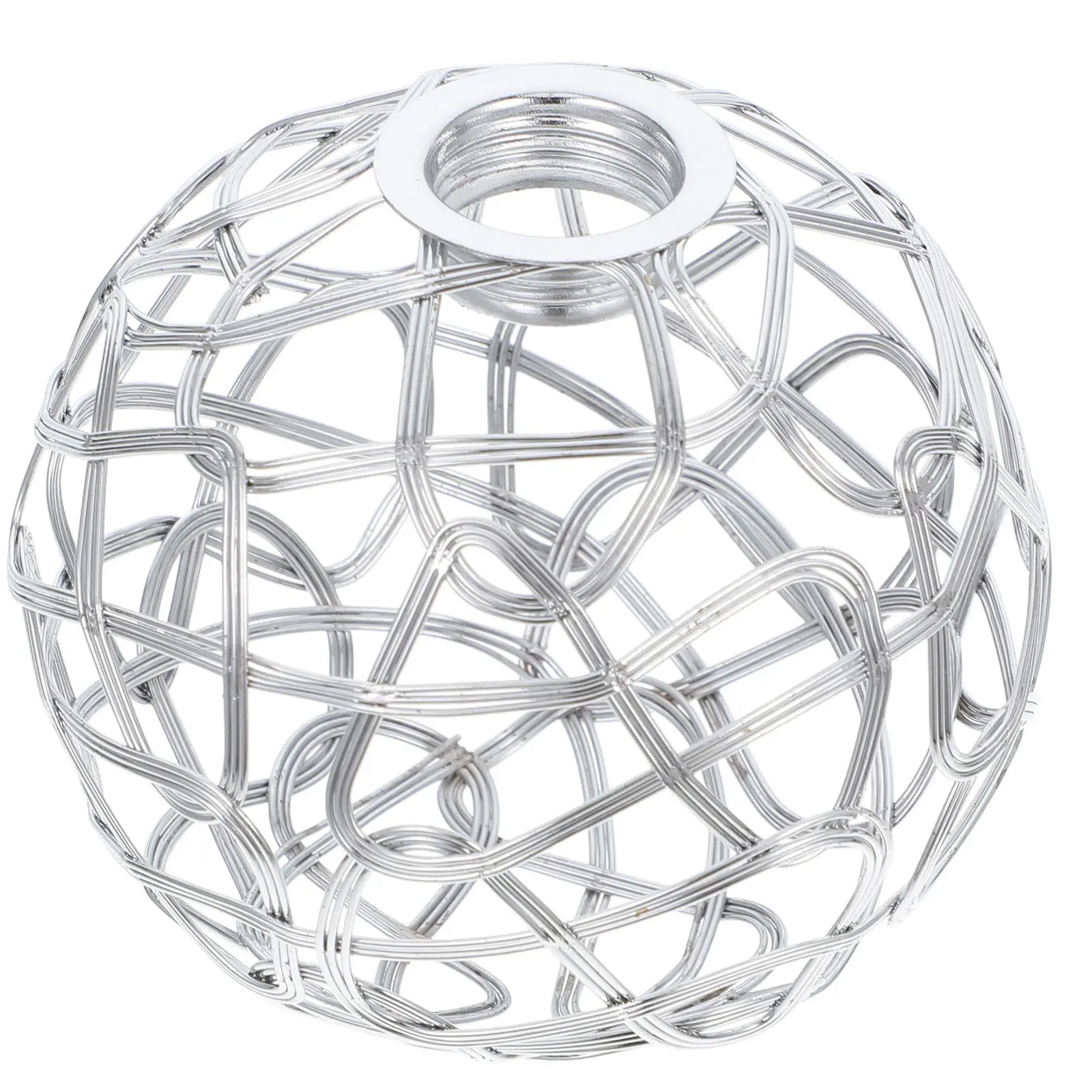 Vintage Metal Lampshade Hollow Round Wire Cage Industrial Hanging Ceiling Light Fixture Cover Farmhouse Lamp Shade Decorative