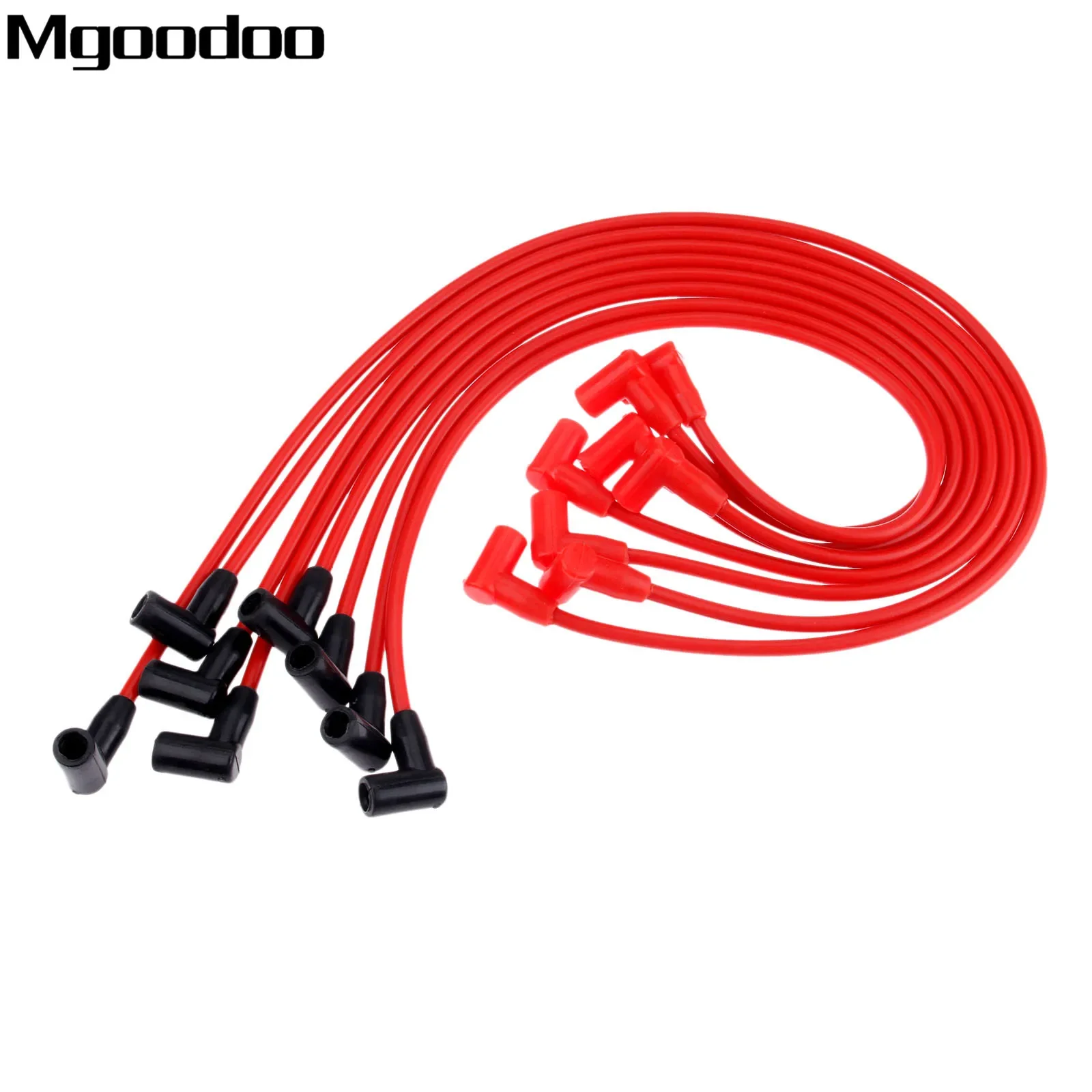 

Mgoodoo 8Pcs Ignition Cable Spark Plug Wire 8mm Clips Fittment For Chevrolet For G M C models Wires Over Valve Covers