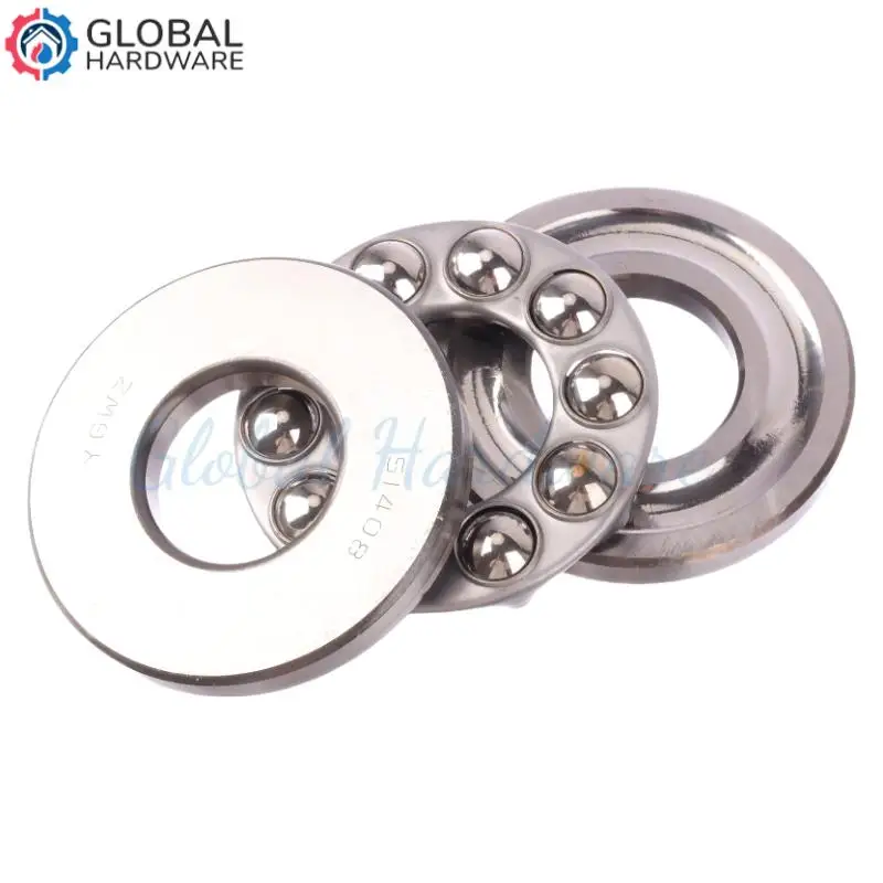 Mini Axial Ball Flat Washers Thrust Bearing 51408 Compatible with Diverse Vehicle Models, Optimizes Thrust Load Handling Durable