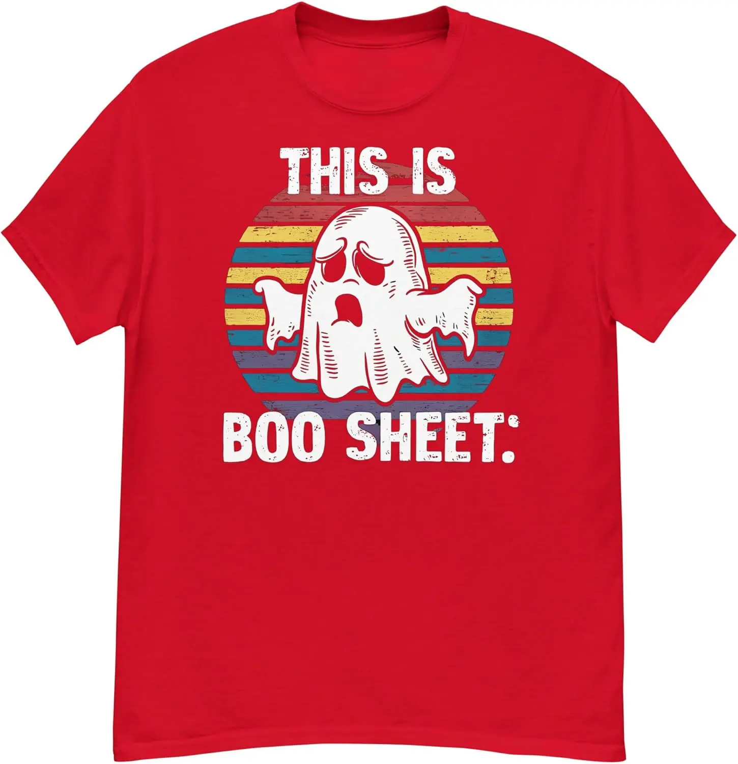 

This Is Boo Sheet Funny Ghost T-Shirt - Spooky Season Graphic Tee - Perfect Halloween Costume Shirt