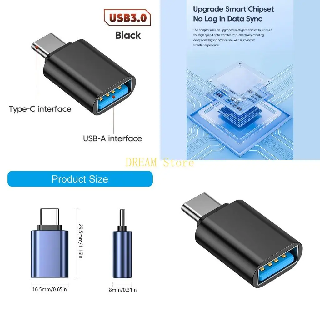 

USB3.0 Женский до типа C адаптер мужской адаптер быстро синхронизируйте множественные устройства.
