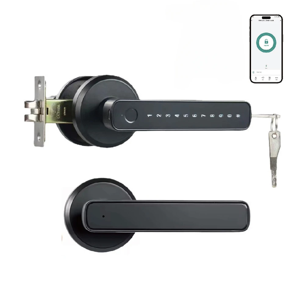 Electronic  Smart Door Knob   Biometric Cerradura Inteligente Smartlock  Single Latch Fingerprint Smart Deadbolt Door Lock