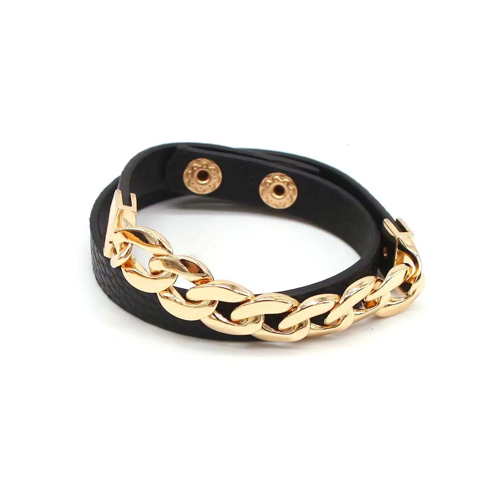 Eddie Same Chain Bracelet Classic Tv Series Same Paragraph Stainless Steel Leather Bracelet Hypoallergenic Jewelry
