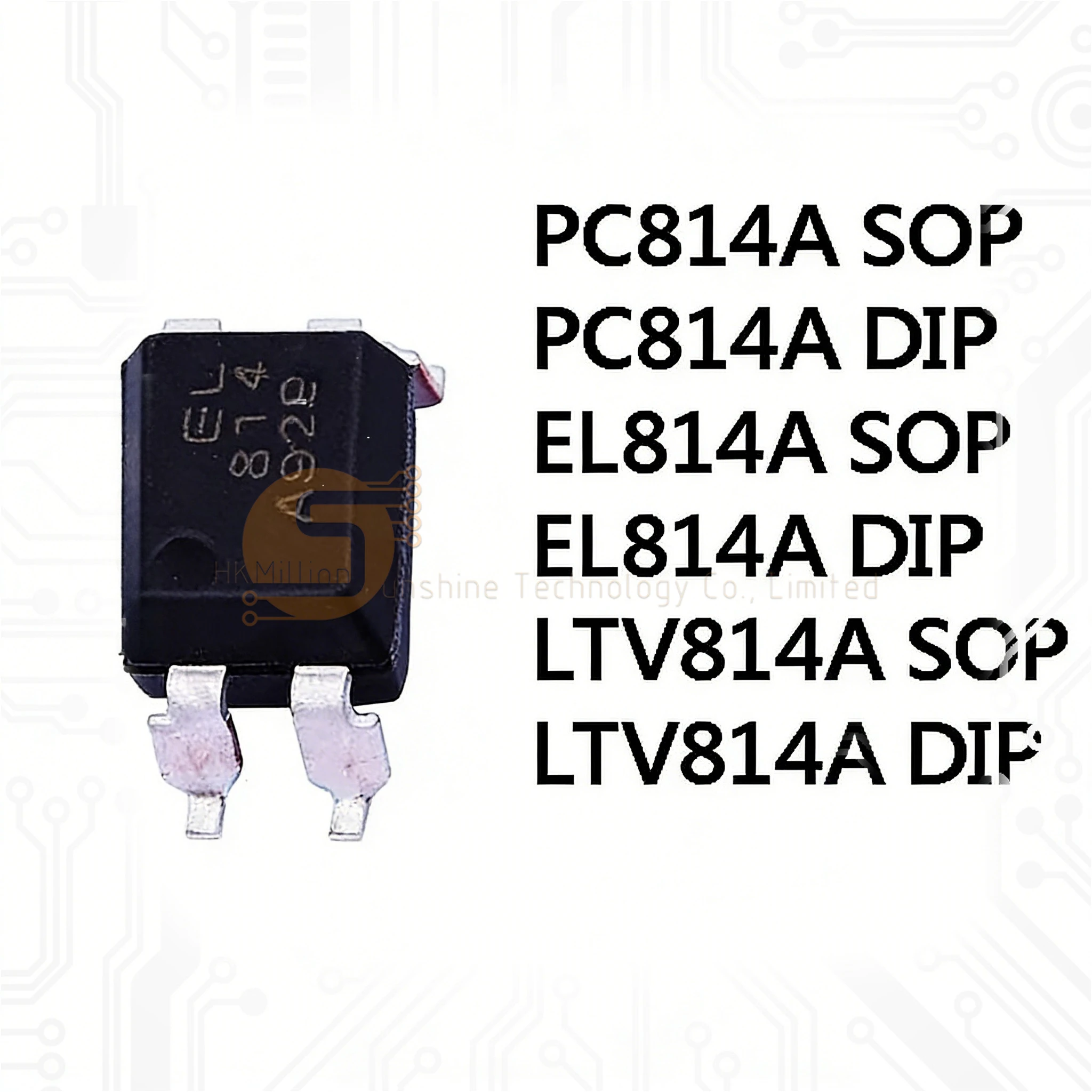 50pcsPC814A PC814 EL814A EL814 LTV814A LTV814 B-C-D Imported Chip SOP Direct Insert DIP Optocoupler IC Chip New Original