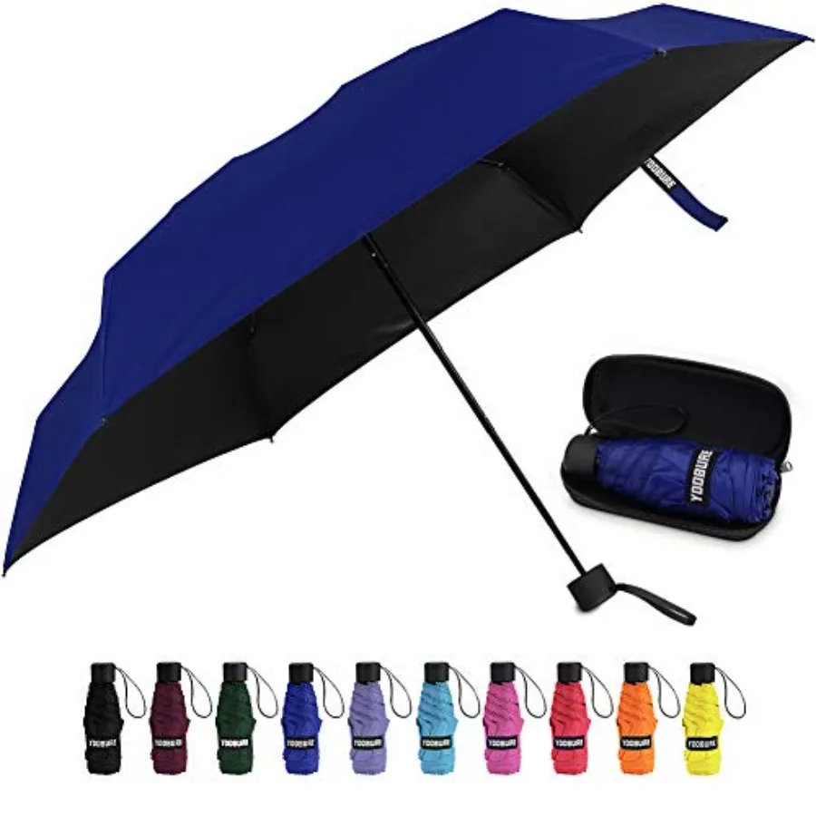 

Small Mini Umbrella with Case Light Compact Design Perfect for Travel Lightweight Portable Parasol Outdoor SunandRain Umbrellas