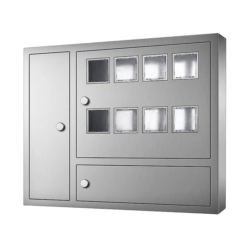 

Outdoor Stainless Steel Meter Box 6 8 10 12 Units Single Three Phase Surface Recessed Type Complete Set For Home And Rental Use