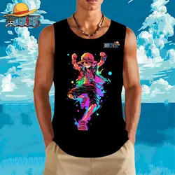 2024 Gym Men's Children's Tank Top Luffy Oen Piece 110-6XL Muscle Fit Cheap Clothes Hip Hop Vest Oversized Summer Harajuku Style