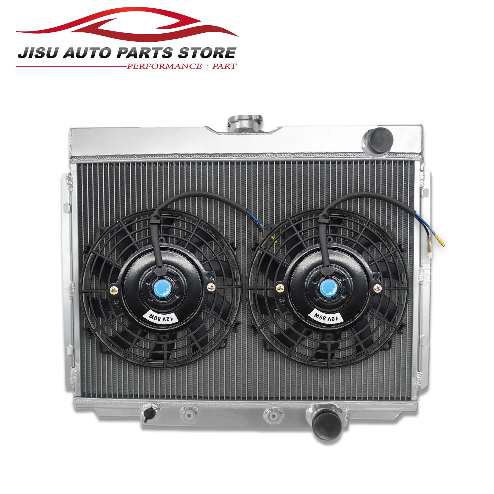 Aluminum Radiator + Fans for Ford Mustang/1967 1968 1969 1970 Mercury Cougar / XR7 1967-1970 1968 1969 1970