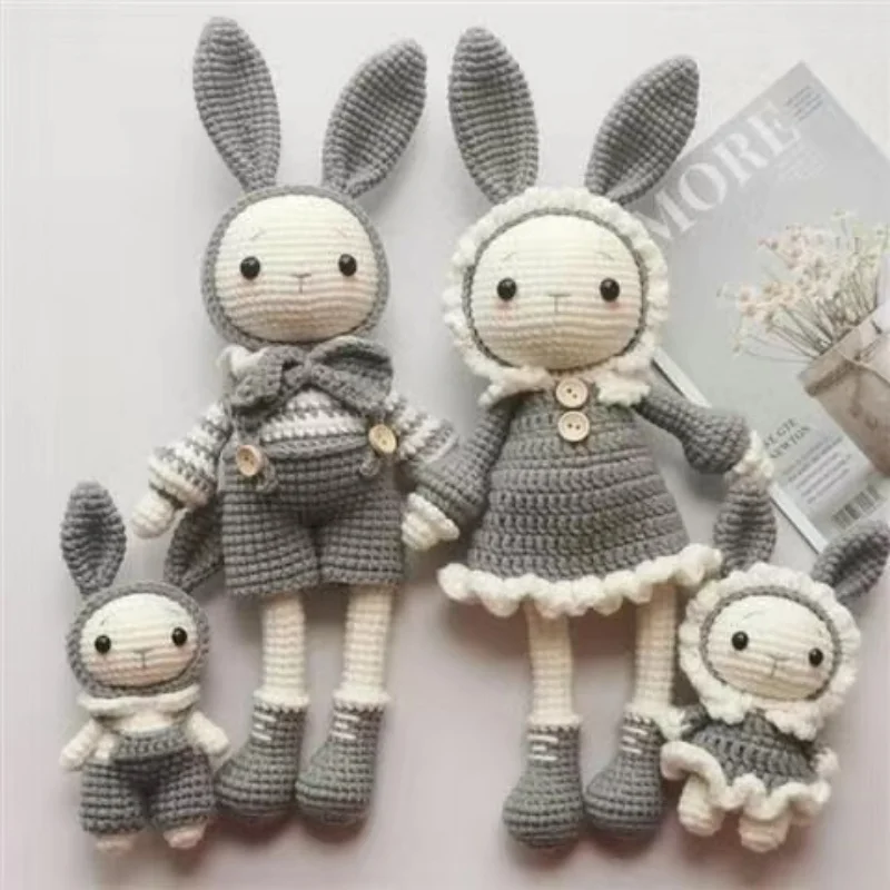 Rabbit Knitting Material Crochet Kit DIY Knitting Doll Needlework Crocheting Craft kits Yarn Handmake Pattern