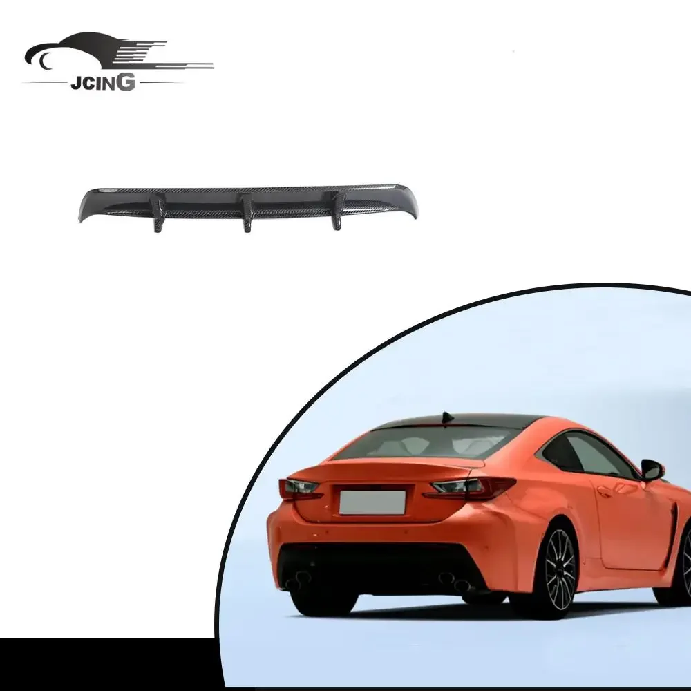 

Fit For Lexus RC F Coupe 2015-2018 REAL CARBON Rear Bumper Diffuser Lip Spoiler