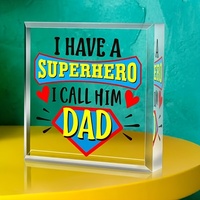 1pc, Father's Day Keepsake Gift For Dad, I Have A Hero, I Call Him Dad, Gifts For Dad From Son Daughter, Gift For Dad Grandpa