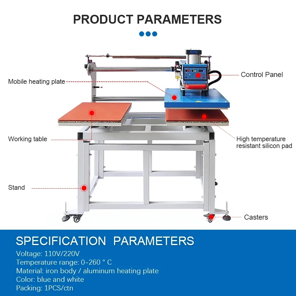 30 * 30 cm automatic heat machine - iron heating of sublimation press for fast and efficient label and logo transfer